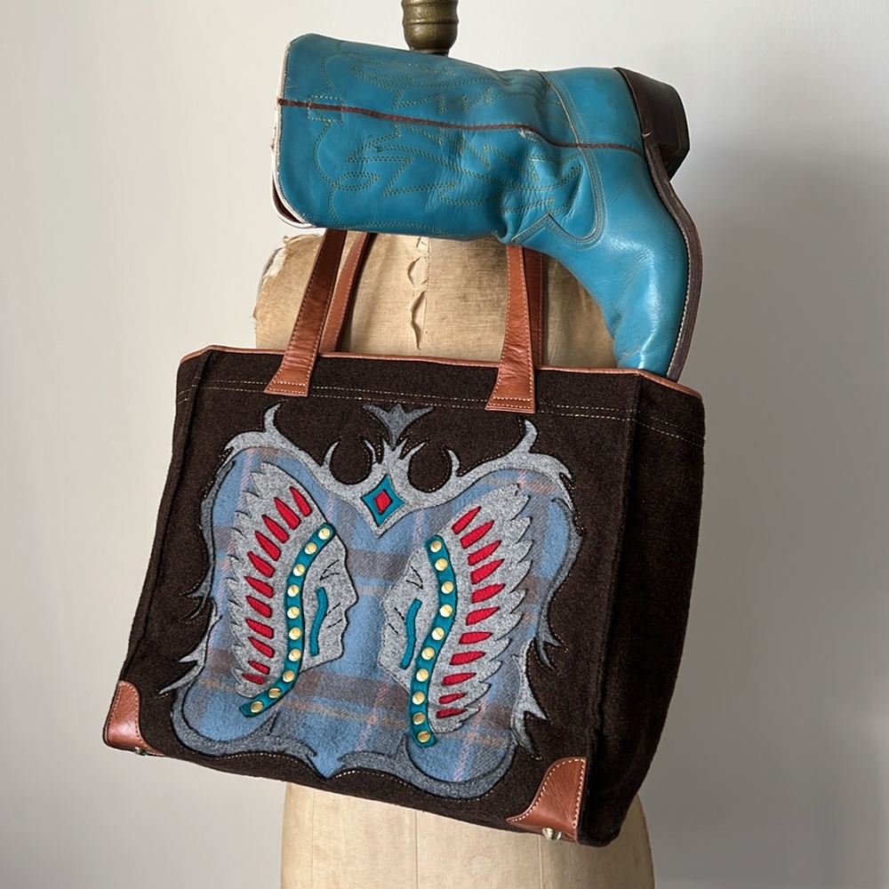 Vintage Indian Chief Navajo Native American Handbag Cowboy Cowgirl